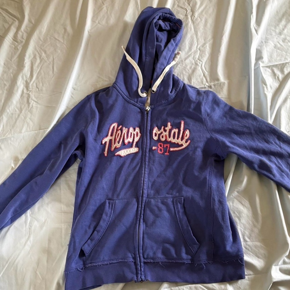 Purple Aeropostale zip-up hoodie